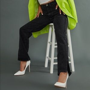✖️SOLD✖️ NWT • PLT Petite Split Black Denim Jeans